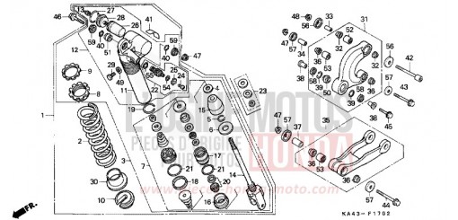 REAR CUSHION (3) CR250RH de 1987